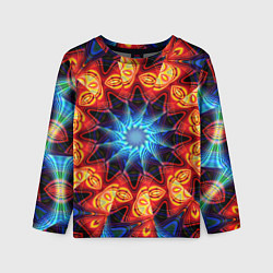 Лонгслив детский Фрактальная узорная абстракция, цвет: 3D-принт
