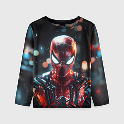 Лонгслив детский Человек-паук и вспышки света, цвет: 3D-принт