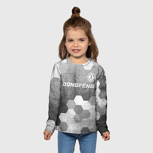 Детский лонгслив Dongfeng - grey gradient посередине / 3D-принт – фото 5