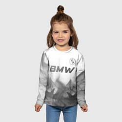 Лонгслив детский BMW - white gradient посередине, цвет: 3D-принт — фото 2