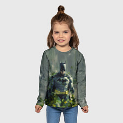 Лонгслив детский Бэтмен зеленые краски, цвет: 3D-принт — фото 2