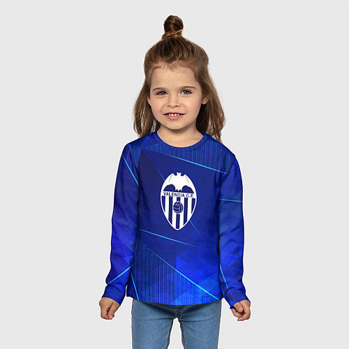 Детский лонгслив Valencia blue poly / 3D-принт – фото 5