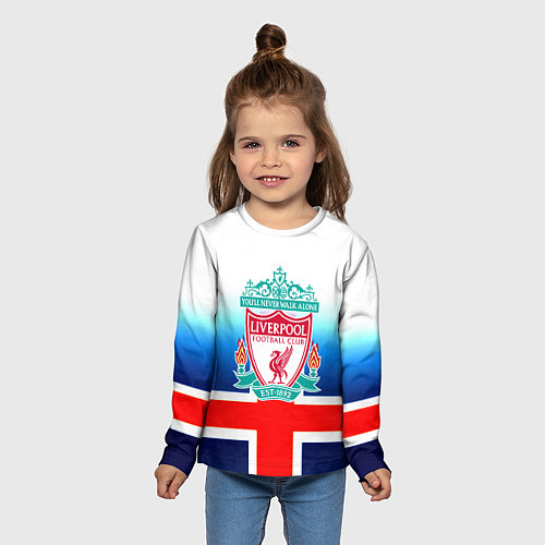 Детский лонгслив Liverpool Англия / 3D-принт – фото 5