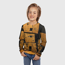 Лонгслив детский Глаза в каменных домах, цвет: 3D-принт — фото 2