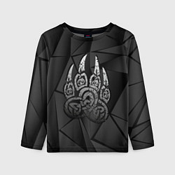Лонгслив детский Велес лапа медведя, цвет: 3D-принт