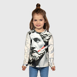 Лонгслив детский Античный портрет зарисовки, цвет: 3D-принт — фото 2