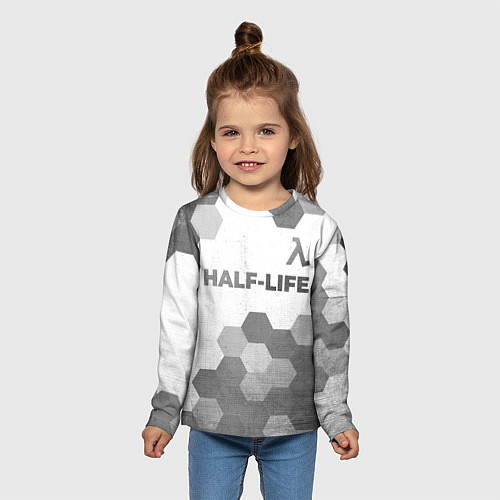 Детский лонгслив Half-Life - white gradient посередине / 3D-принт – фото 5