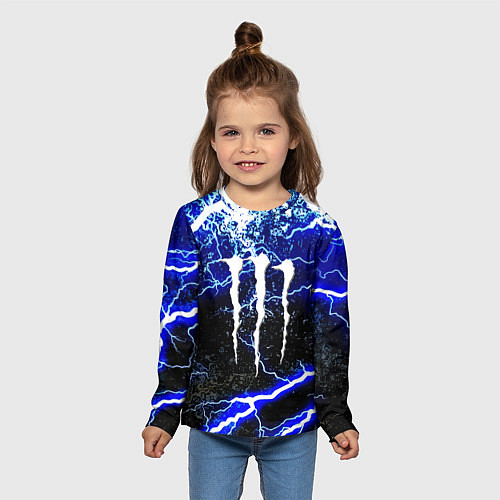 Детский лонгслив Monster storm energy / 3D-принт – фото 5