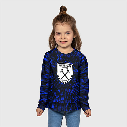 Детский лонгслив West Ham blue energy / 3D-принт – фото 5