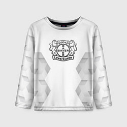 Лонгслив детский Bayer 04 white poly, цвет: 3D-принт
