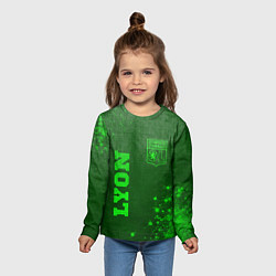 Лонгслив детский Lyon - green gradient вертикально, цвет: 3D-принт — фото 2