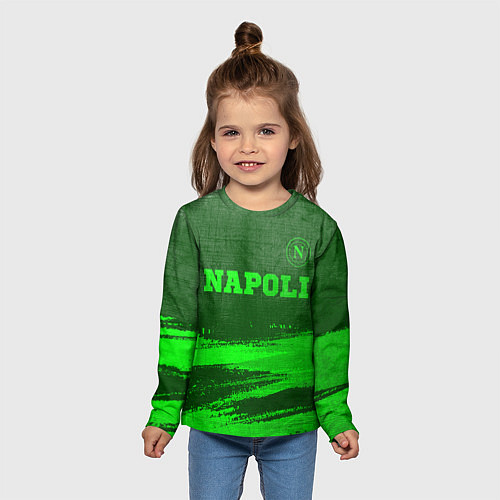 Детский лонгслив Napoli - green gradient посередине / 3D-принт – фото 5