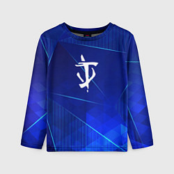 Лонгслив детский Doom blue poly, цвет: 3D-принт
