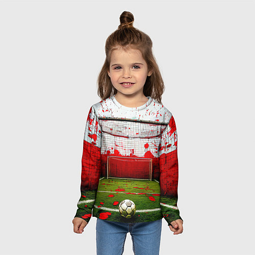 Детский лонгслив Мини-футбол / 3D-принт – фото 5