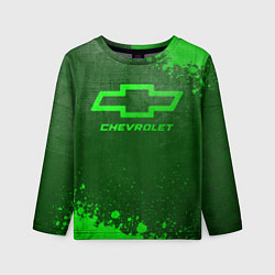 Лонгслив детский Chevrolet - green gradient, цвет: 3D-принт