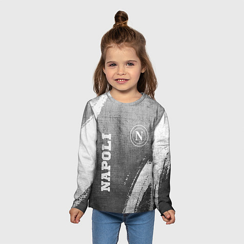 Детский лонгслив Napoli - grey gradient вертикально / 3D-принт – фото 5