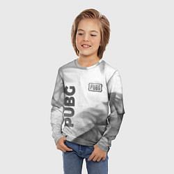 Лонгслив детский PUBG - white gradient вертикально, цвет: 3D-принт — фото 2