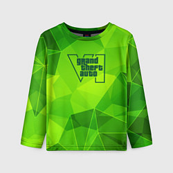 Лонгслив детский GTA6 green poly, цвет: 3D-принт