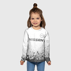 Лонгслив детский Nissan - white gradient посередине, цвет: 3D-принт — фото 2