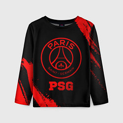 Лонгслив детский PSG - red gradient, цвет: 3D-принт