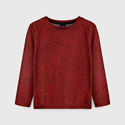 Лонгслив детский Тёмный красный в крапинку, цвет: 3D-принт