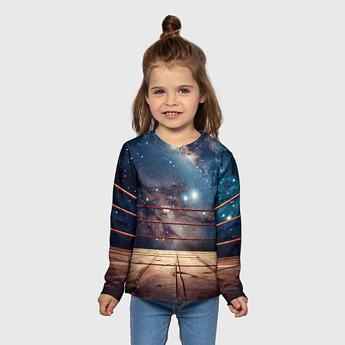 Детский лонгслив Космический ринг / 3D-принт – фото 5