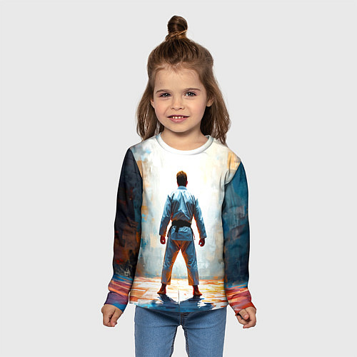 Детский лонгслив Дзюдоист / 3D-принт – фото 5