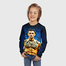 Лонгслив детский Дастин Порье на синем, цвет: 3D-принт — фото 2