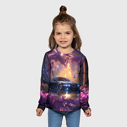 Лонгслив детский БМВ Японская природа, цвет: 3D-принт — фото 2