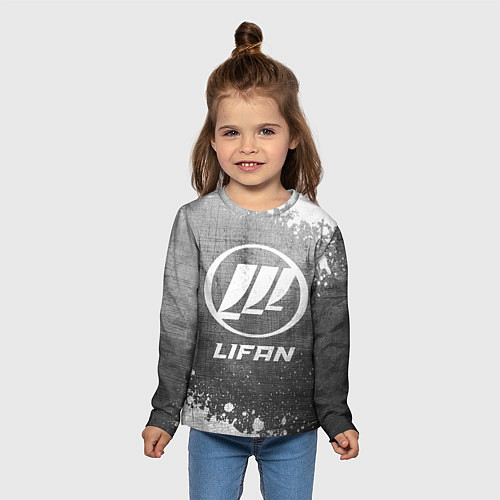 Детский лонгслив Lifan - grey gradient / 3D-принт – фото 5