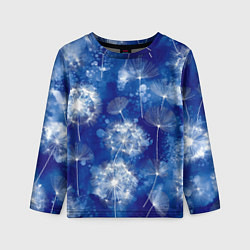 Детский лонгслив Летающие одуванчики - акварельный фон