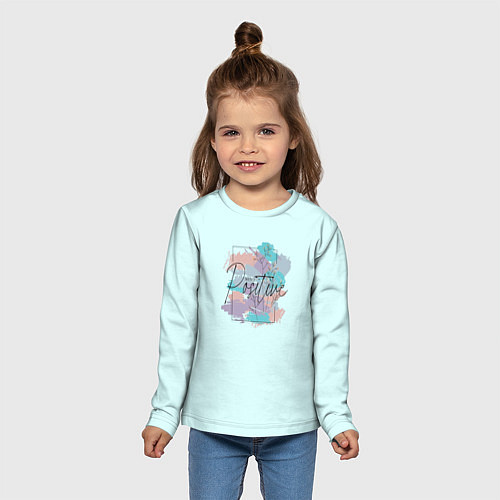 Детский лонгслив Mind positive / 3D-принт – фото 5