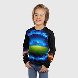 Лонгслив детский Поле для гольфа в огне, цвет: 3D-принт — фото 2
