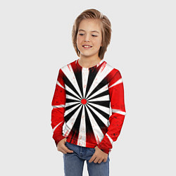 Лонгслив детский Мишень красно-белая, цвет: 3D-принт — фото 2