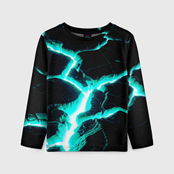 Лонгслив детский Color light blue black, цвет: 3D-принт