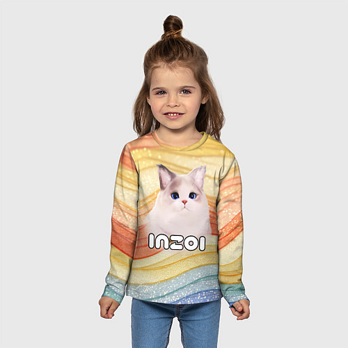 Детский лонгслив Inzoi кошечка / 3D-принт – фото 5