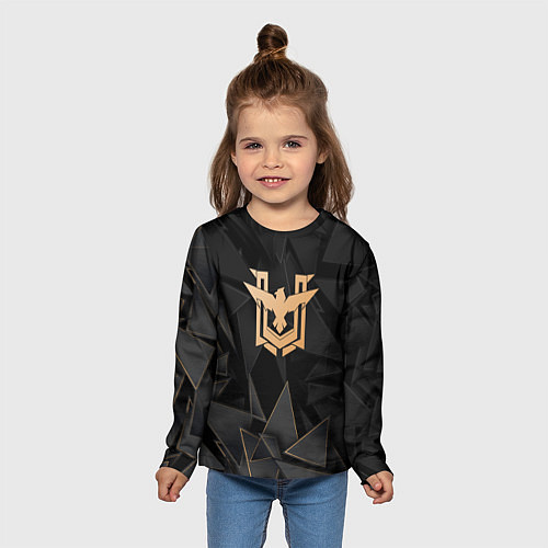 Детский лонгслив Free Fire golden poly / 3D-принт – фото 5