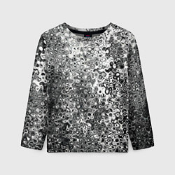 Лонгслив детский Чёрно-белый абстрактная текстура, цвет: 3D-принт