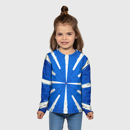 Детский лонгслив Синяя мишень / 3D-принт – фото 5