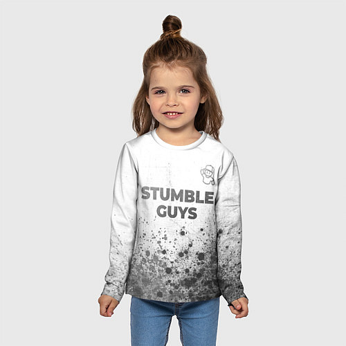 Детский лонгслив Stumble Guys - white gradient посередине / 3D-принт – фото 5
