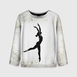 Лонгслив детский Спортивная гимнастика на белом, цвет: 3D-принт