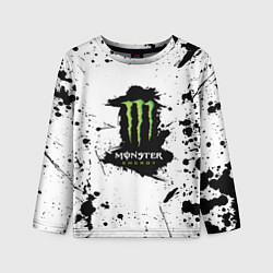 Лонгслив детский Monster energy брызги красок, цвет: 3D-принт