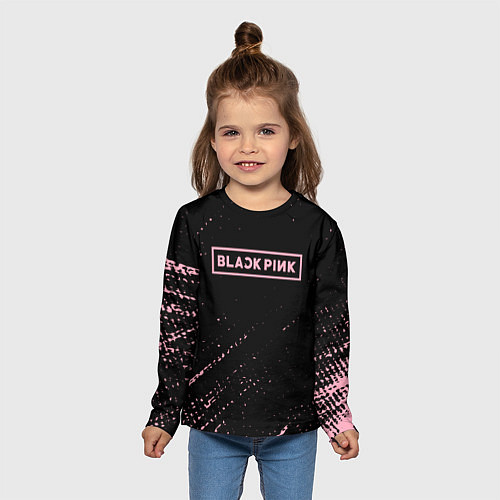Детский лонгслив Blackpink pink / 3D-принт – фото 5