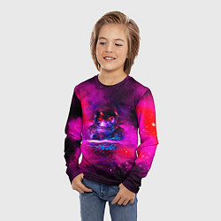 Лонгслив детский Космонавт в космическом море, цвет: 3D-принт — фото 2