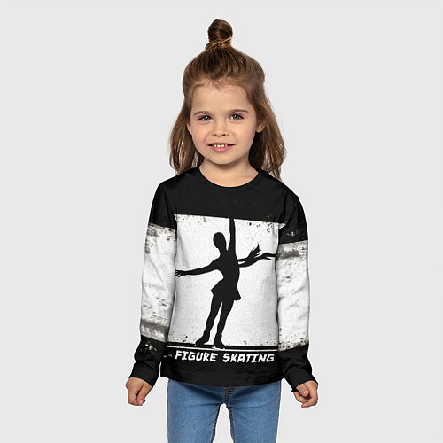 Детский лонгслив Figure skating / 3D-принт – фото 5