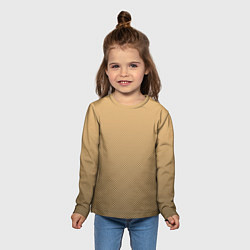 Лонгслив детский Градиент бежевый текстура, цвет: 3D-принт — фото 2