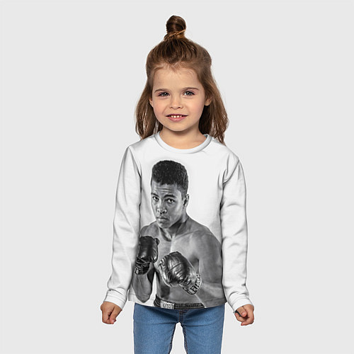 Детский лонгслив Young Muhammad Ali / 3D-принт – фото 5