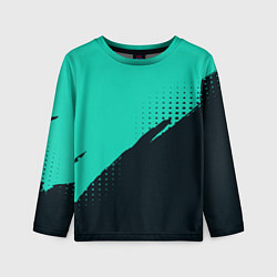 Детский лонгслив Color black light blue