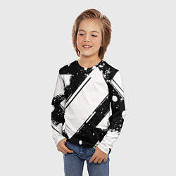 Лонгслив детский Color black white, цвет: 3D-принт — фото 2