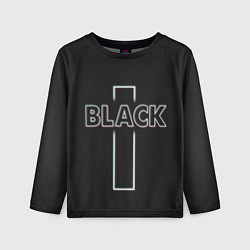 Лонгслив детский Black - cross, цвет: 3D-принт